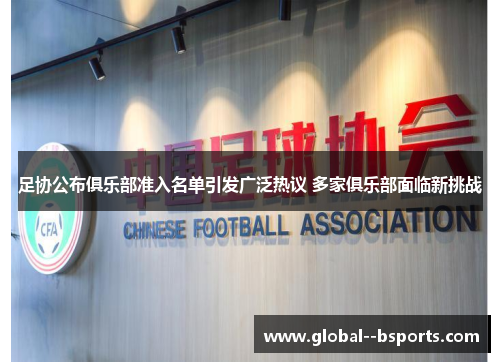 足协公布俱乐部准入名单引发广泛热议 多家俱乐部面临新挑战